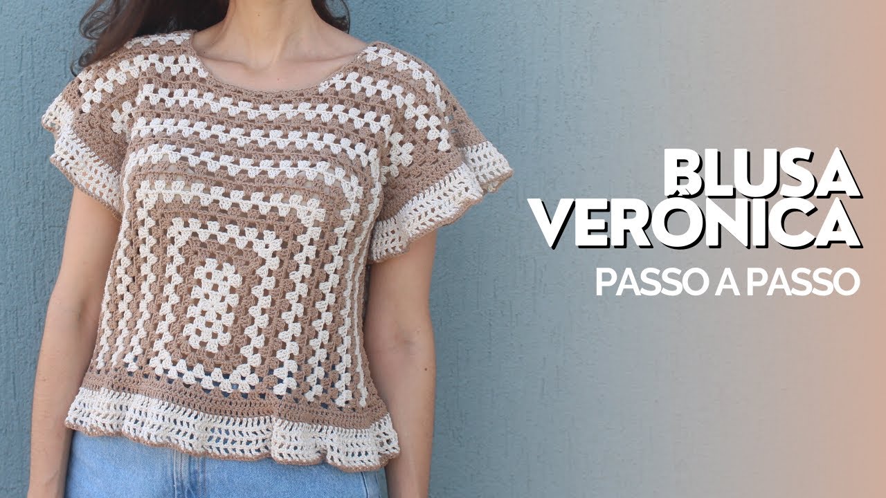 Blusa Verônica: Passo a Passo de Crochê Clássico para Inverno Blusa Verônica: Passo a Passo de Crochê Clássico para Inverno